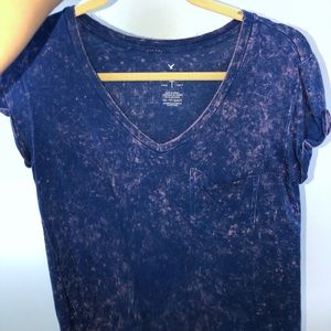 Blue American Eagle V-neck